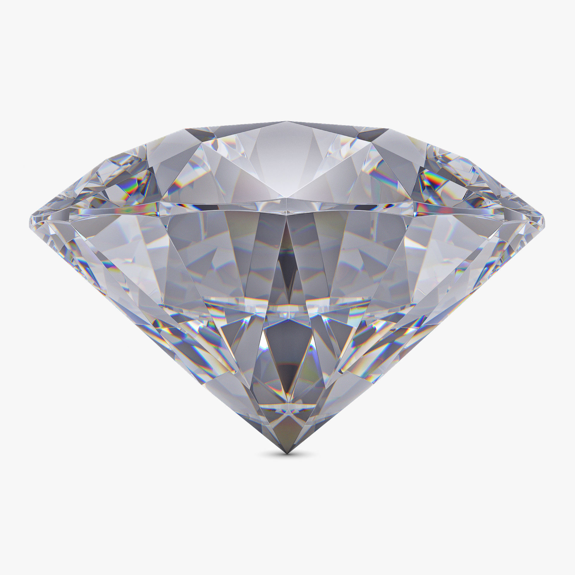 Round Brilliant Cut Diamond v 1 3D model_1