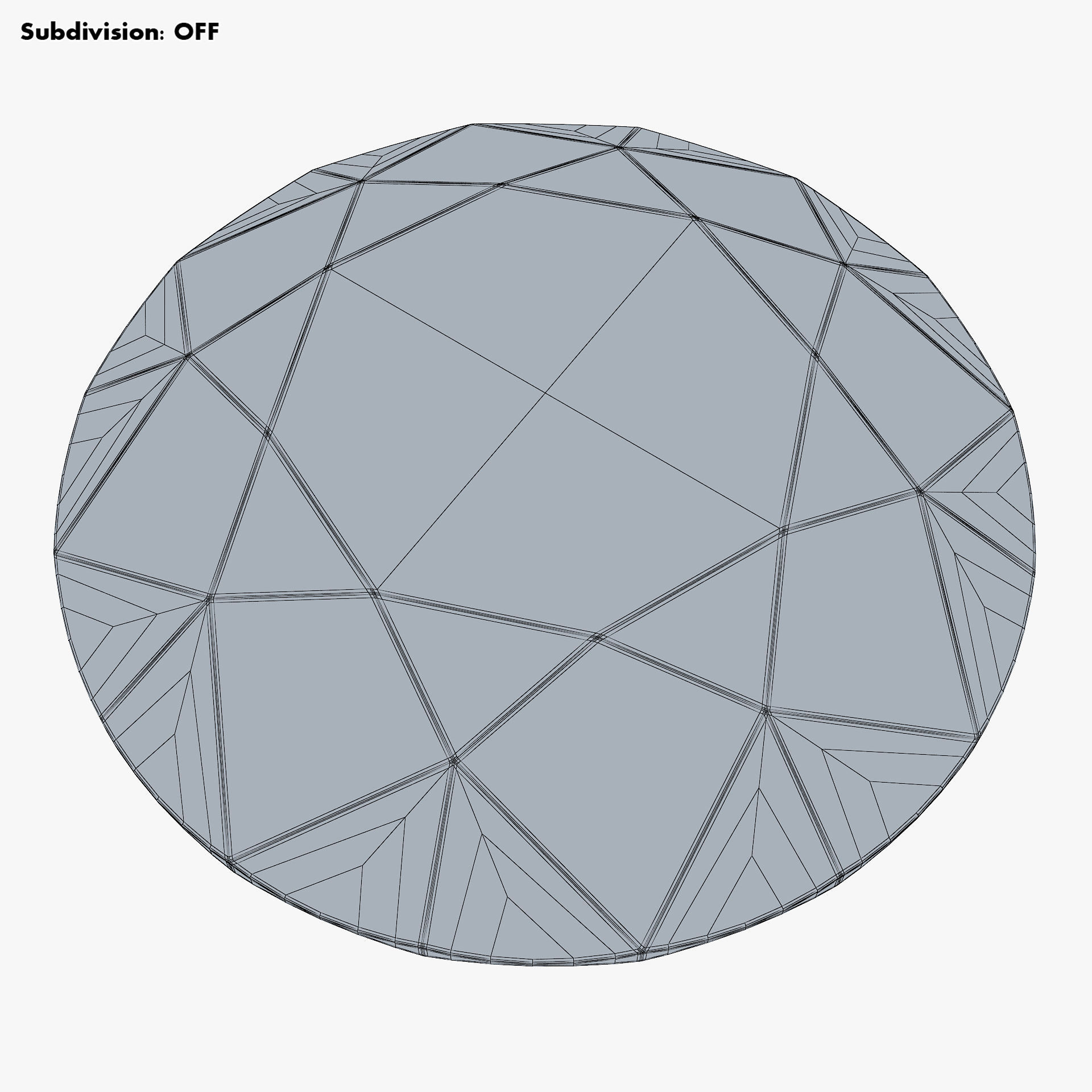 Round Brilliant Cut Diamond v 1 3D model_12