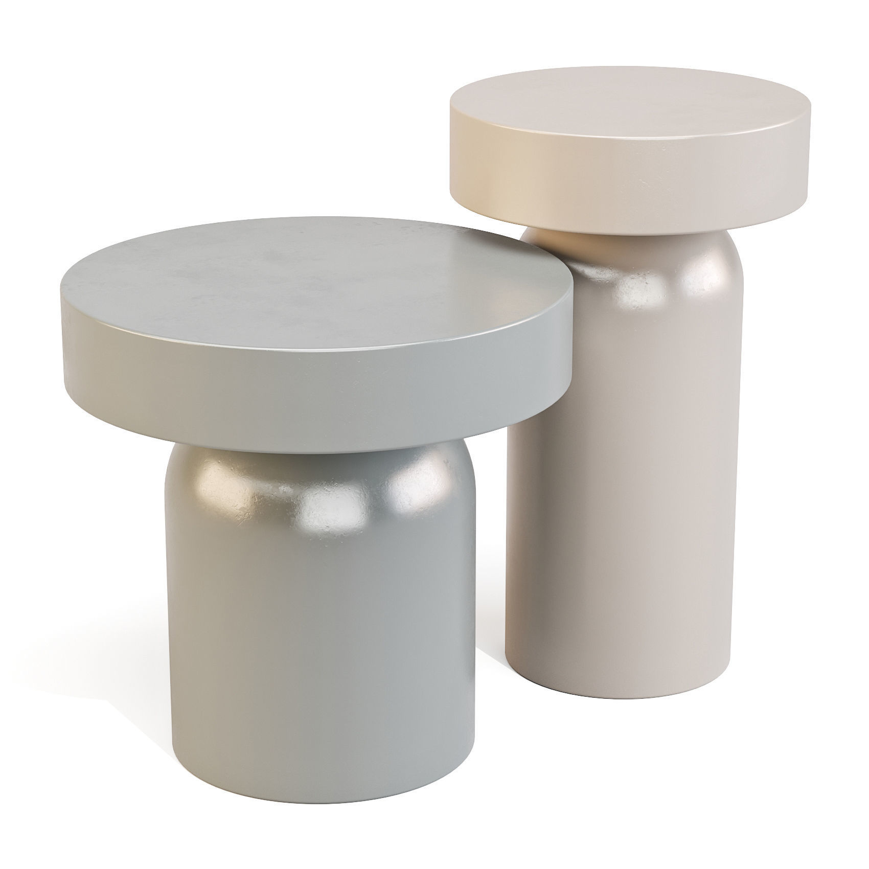 Lema Francis - Coffee and Side Table Low-poly 3D model_2