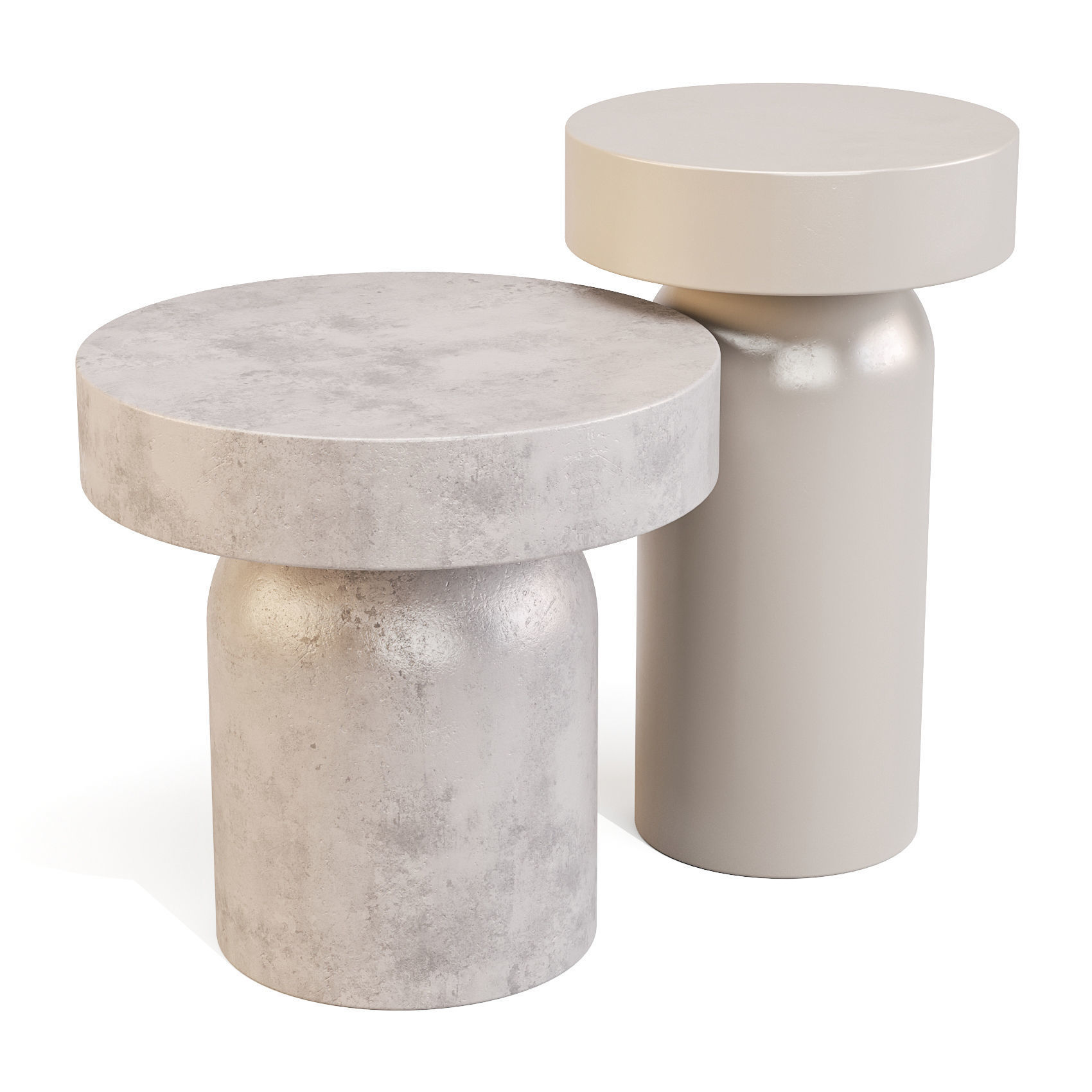 Lema Francis - Coffee and Side Table Low-poly 3D model_1