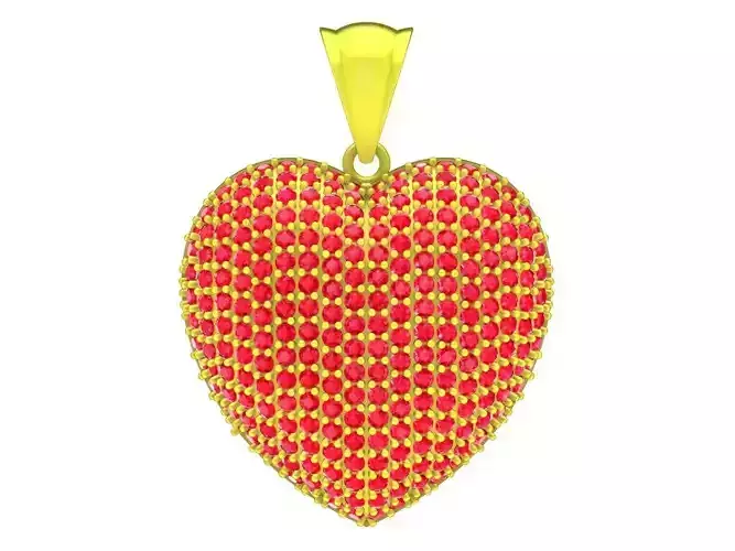 luxury diamond heart pendant 4272