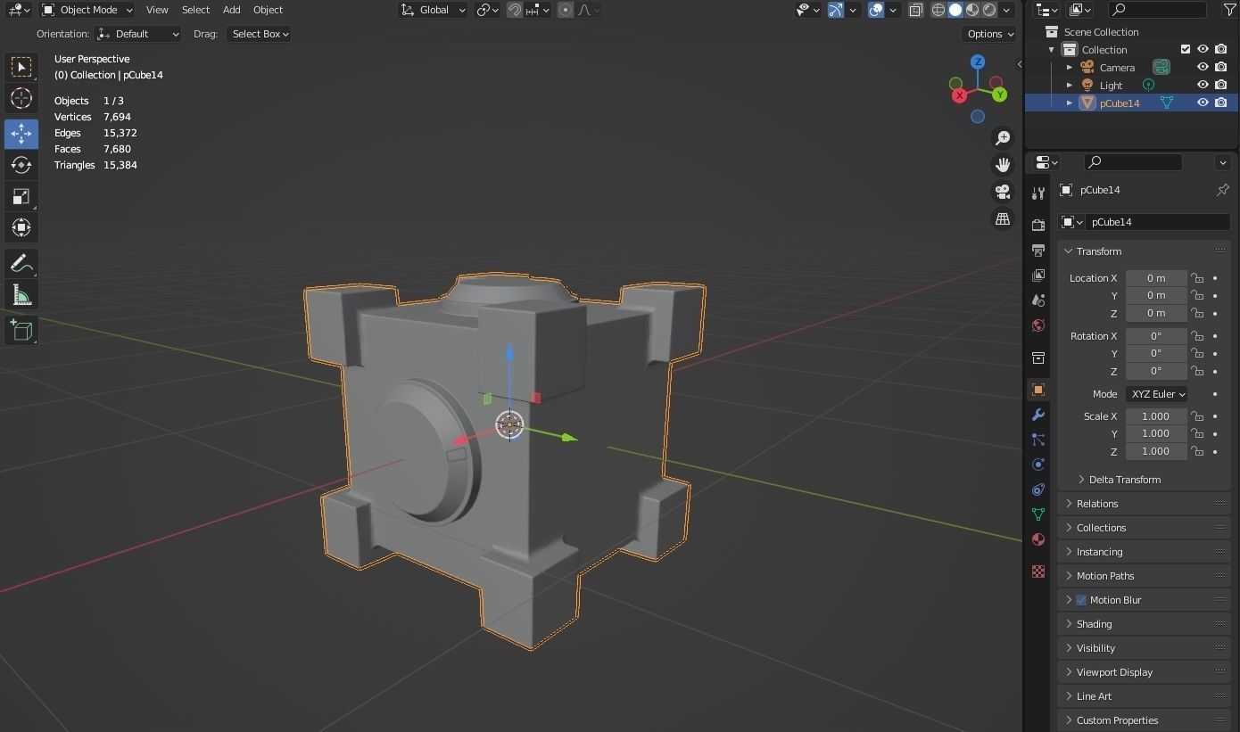 Science Fiction Future Cube 3D model_3