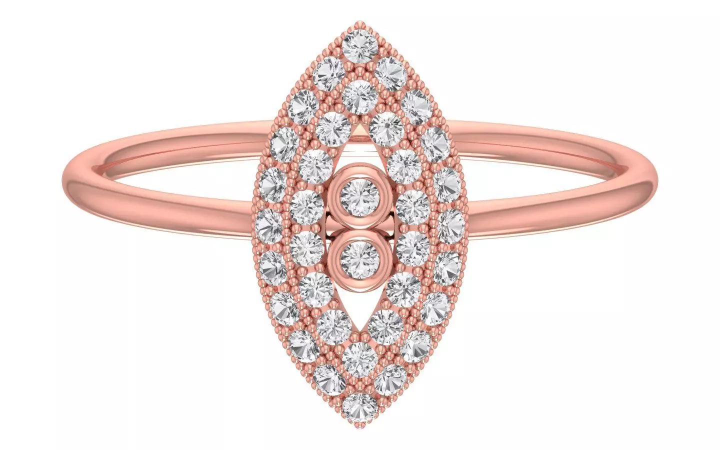 Solitaire Women Light Weight Band Ring 3D print model