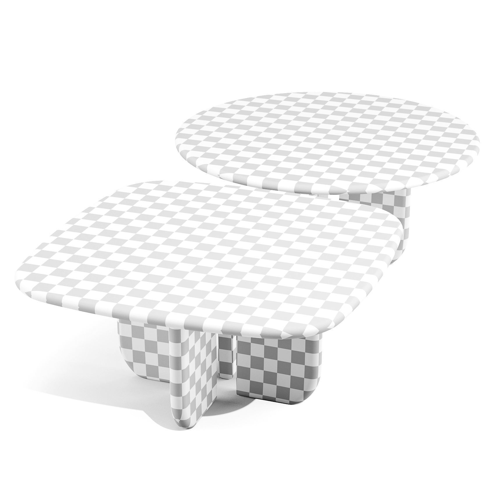 Meridiani Italo - Dining Tables Set 02 Low-poly 3D model_5