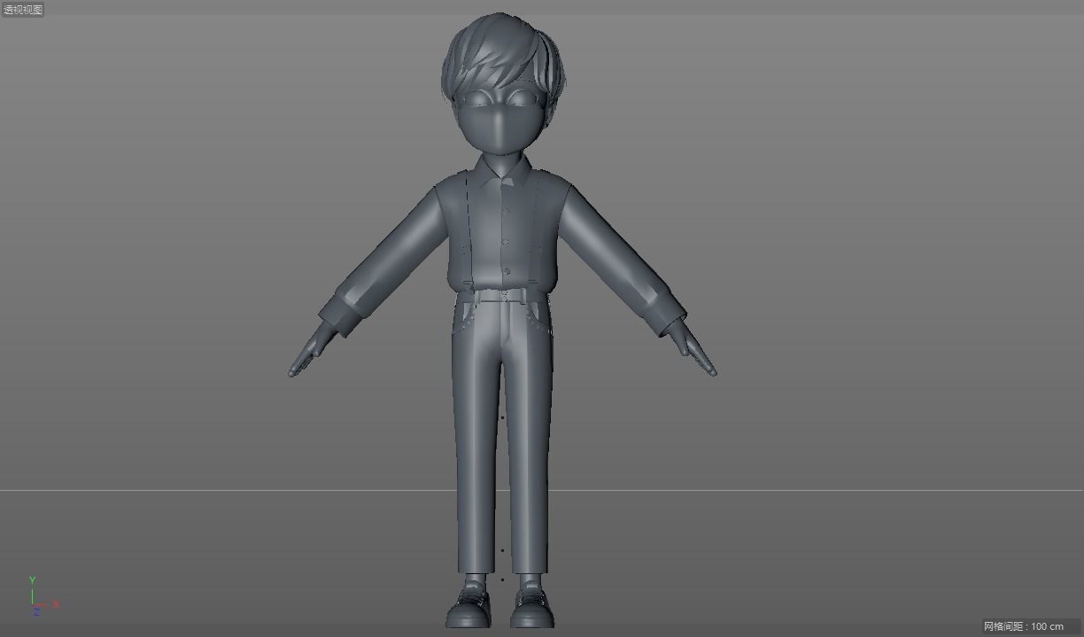 mask boy 3D model_5