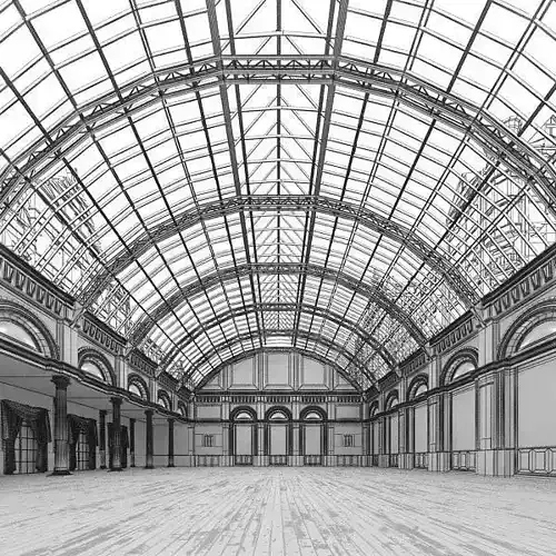 Spacious Hall 3D model