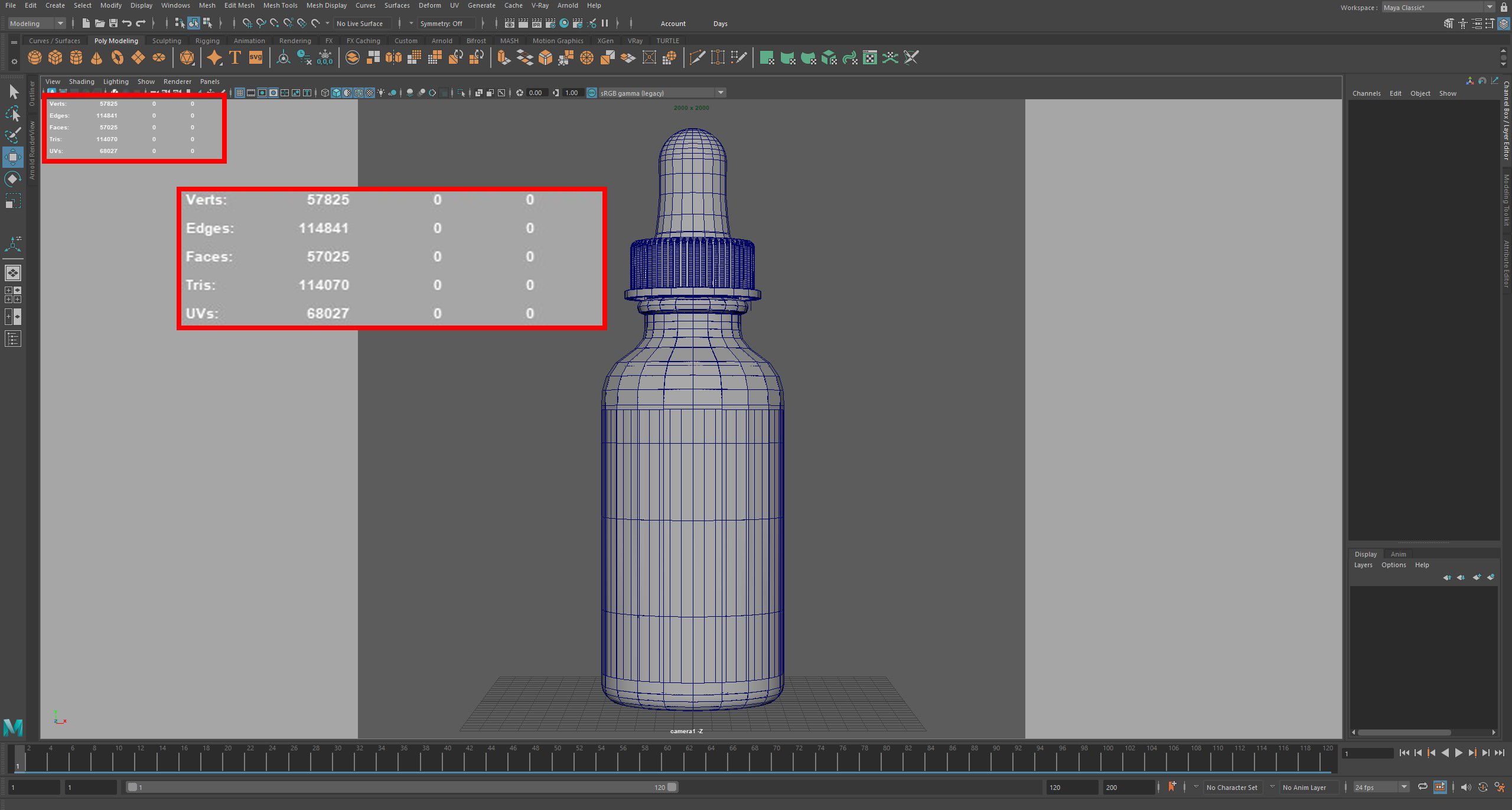 Dropper Bottle Amber Low-poly 3D model_4