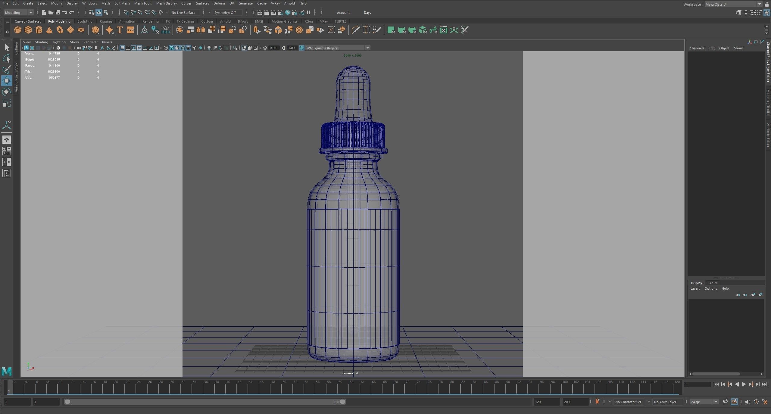 Dropper Bottle Amber Low-poly 3D model_2