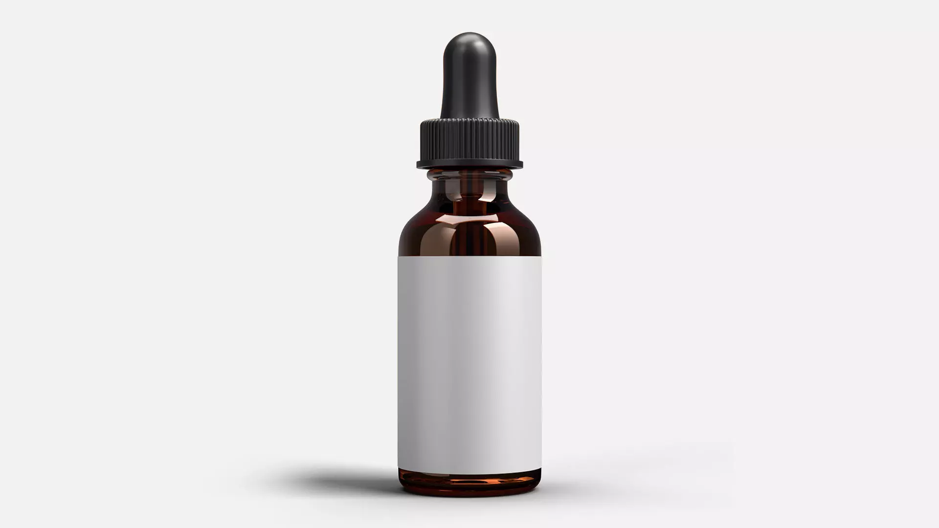 Dropper Bottle Amber Low-poly 3D model_0