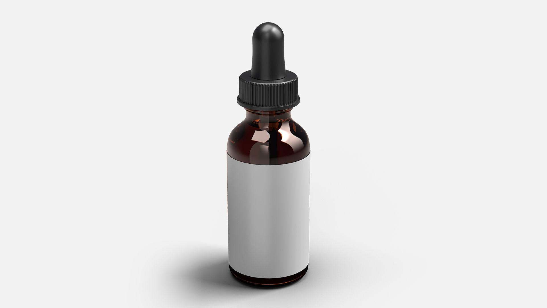 Dropper Bottle Amber Low-poly 3D model_1