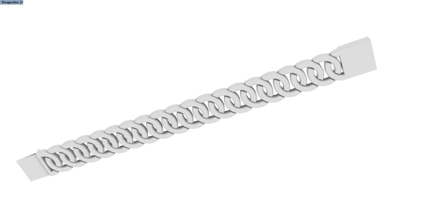 women cuban chain cuban bracelet 3D print model_23