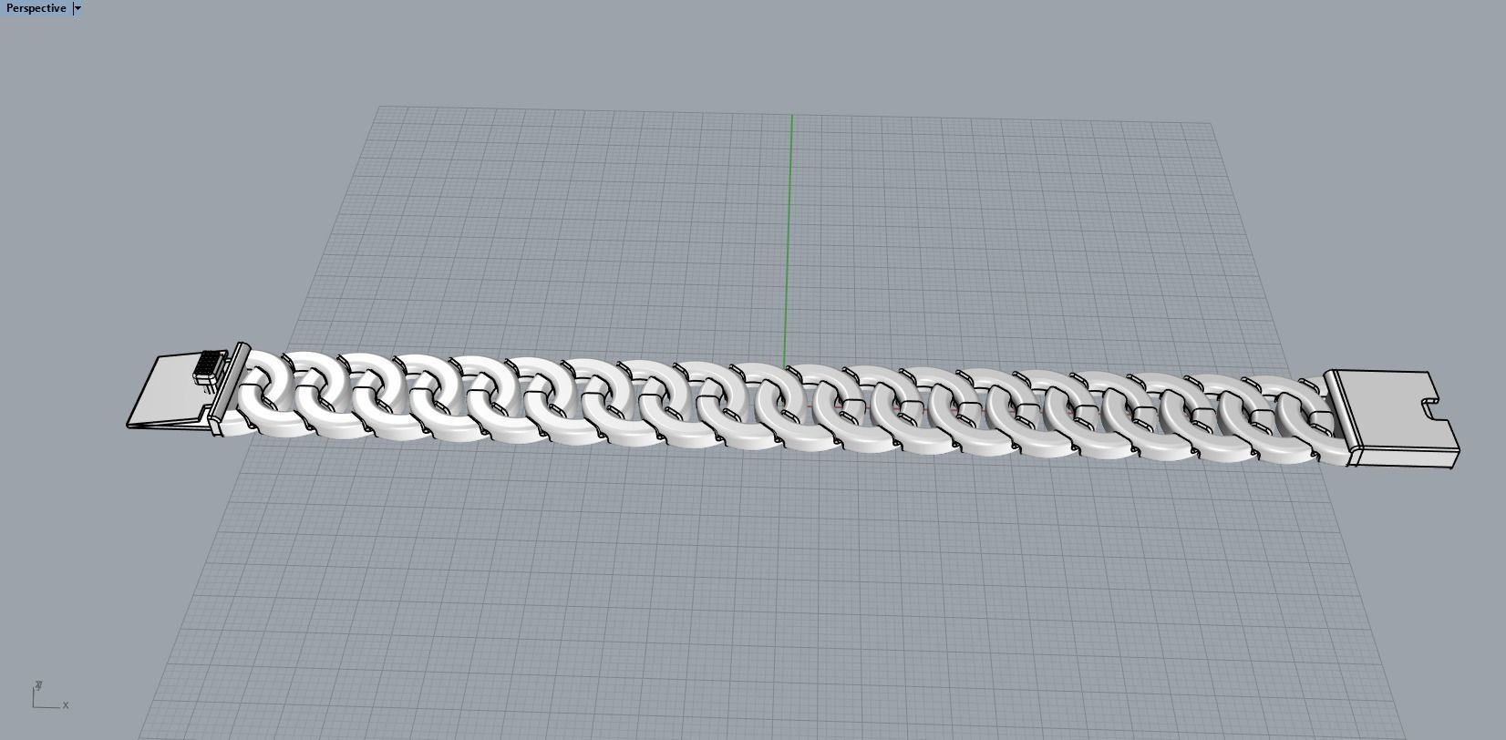 women cuban chain cuban bracelet 3D print model_18