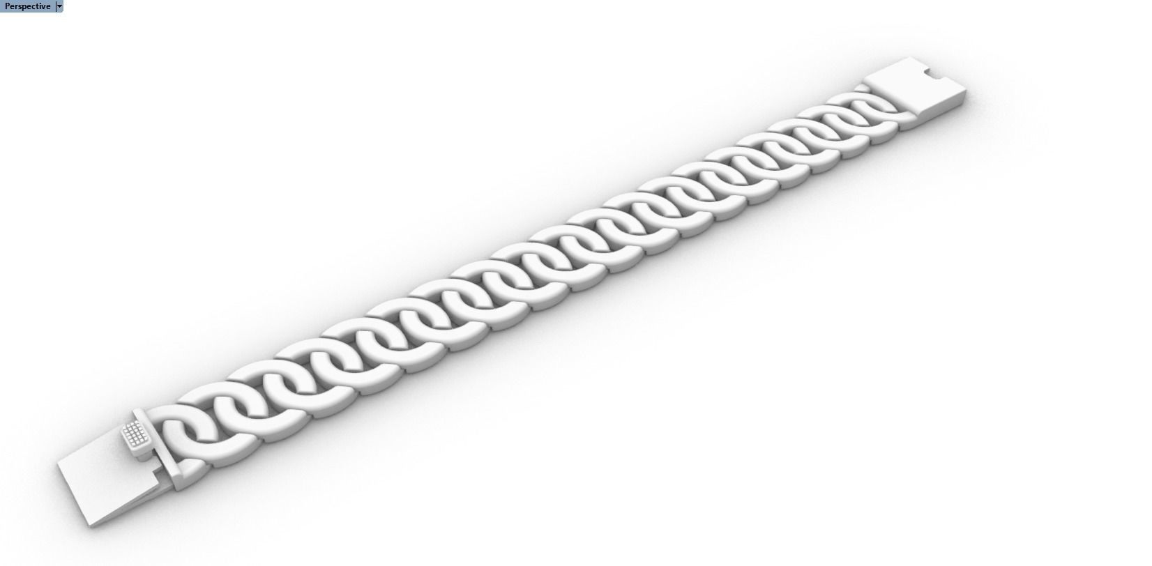 women cuban chain cuban bracelet 3D print model_20