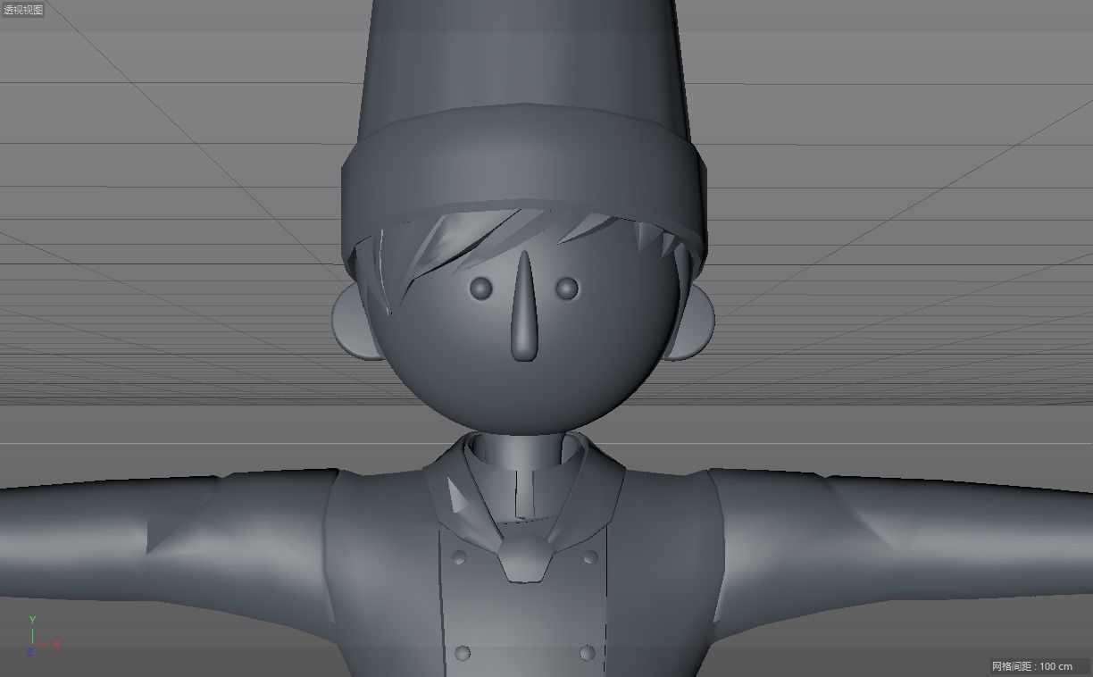 cartoon chef boy 3D model_3