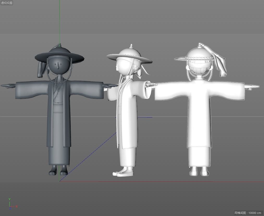 cartoon ancient boy 3D model_2