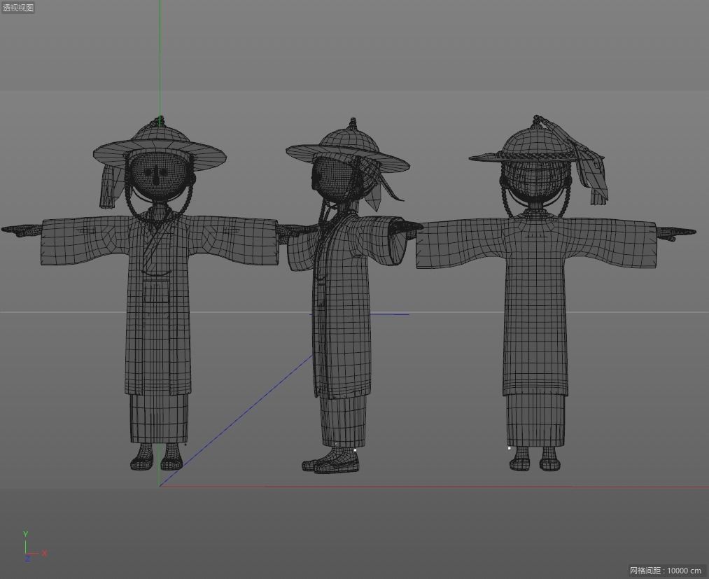 cartoon ancient boy 3D model_3