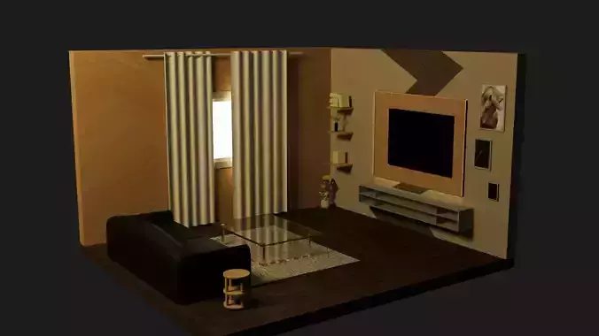  living room  Isometric Room