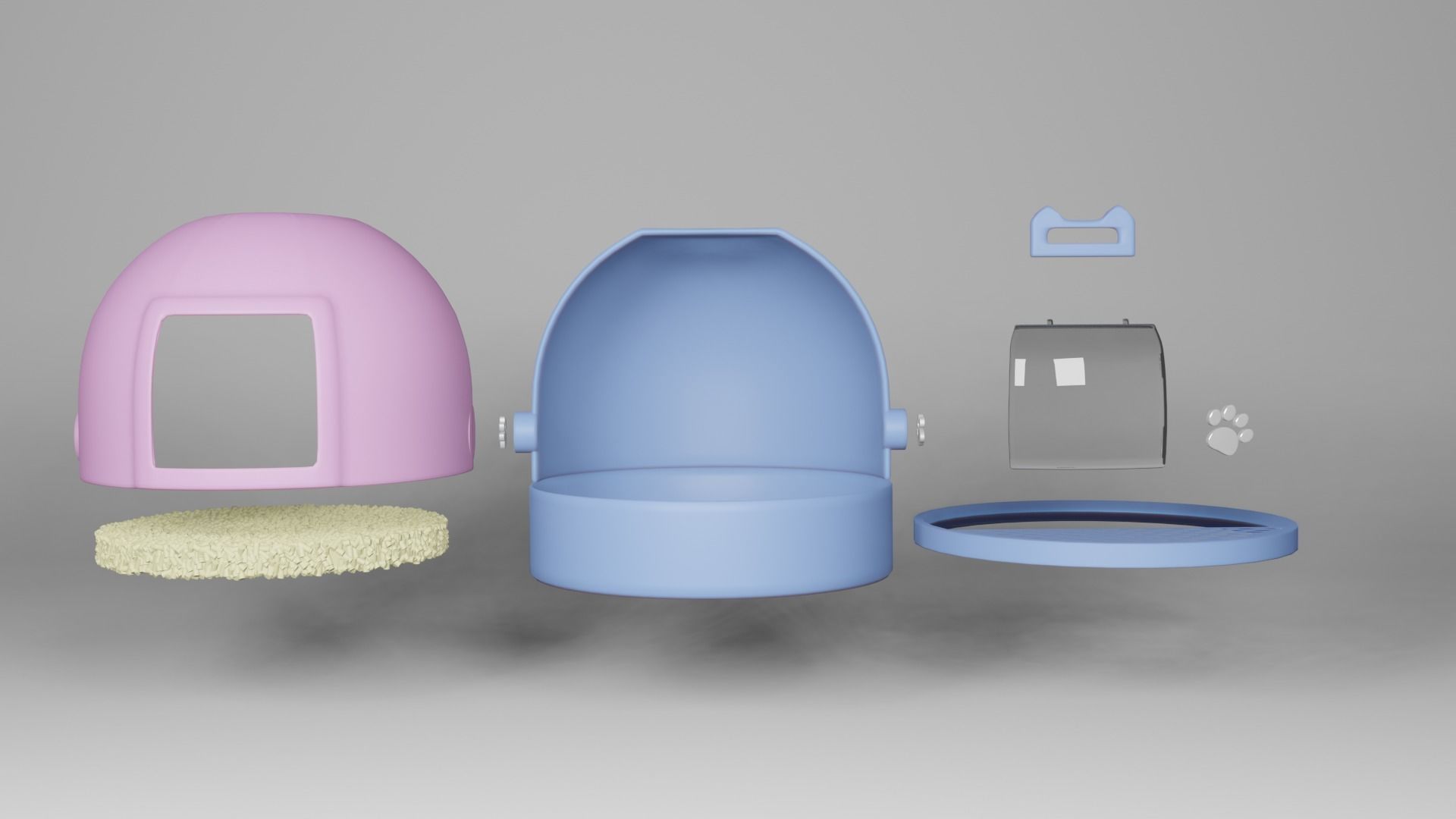 Cat Litter Box 3D model 3D print model_2