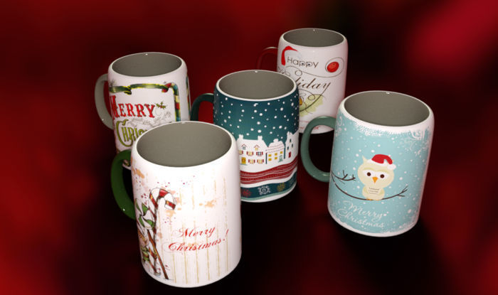 ChristmasMug Xmas Low-poly 3D model_3