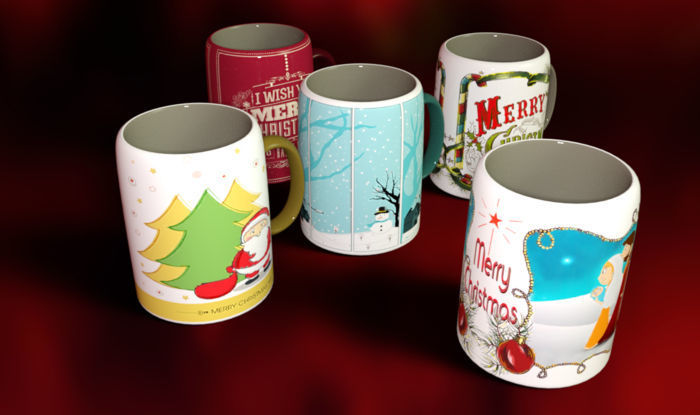ChristmasMug Xmas Low-poly 3D model_4