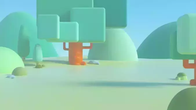 cartoon forest scene