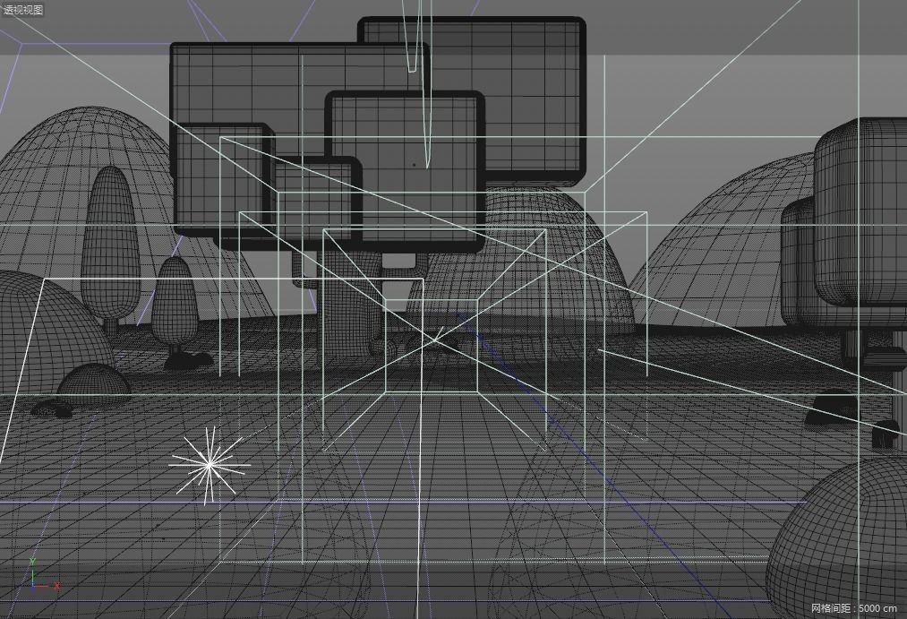 cartoon forest scene 3D model_2