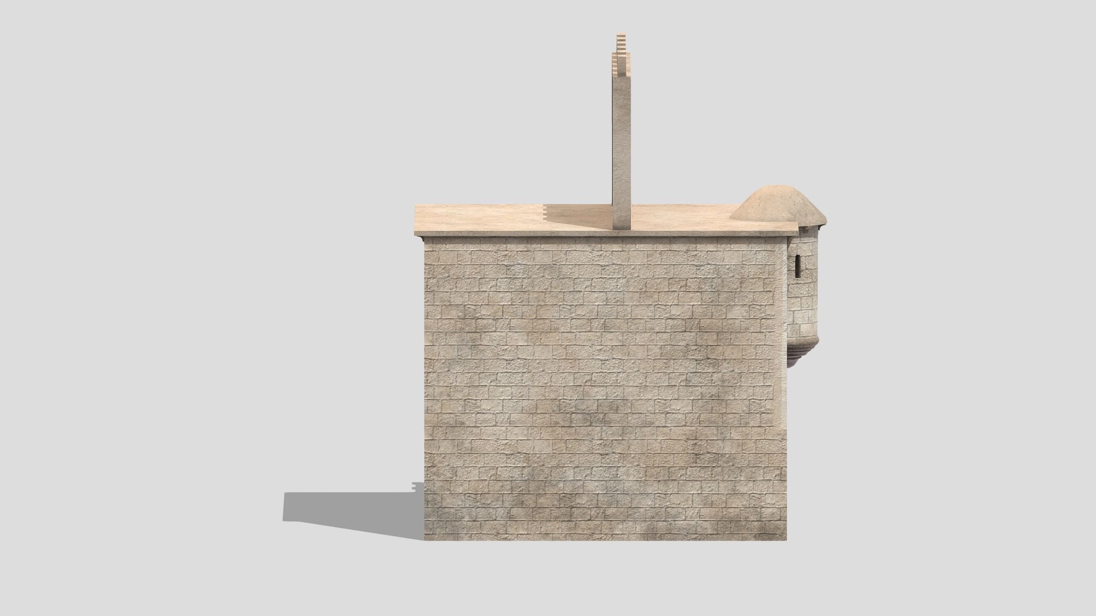 Castle Medieval Middle Ages 01 Low Poly PBR Realistic Low-poly 3D model_2