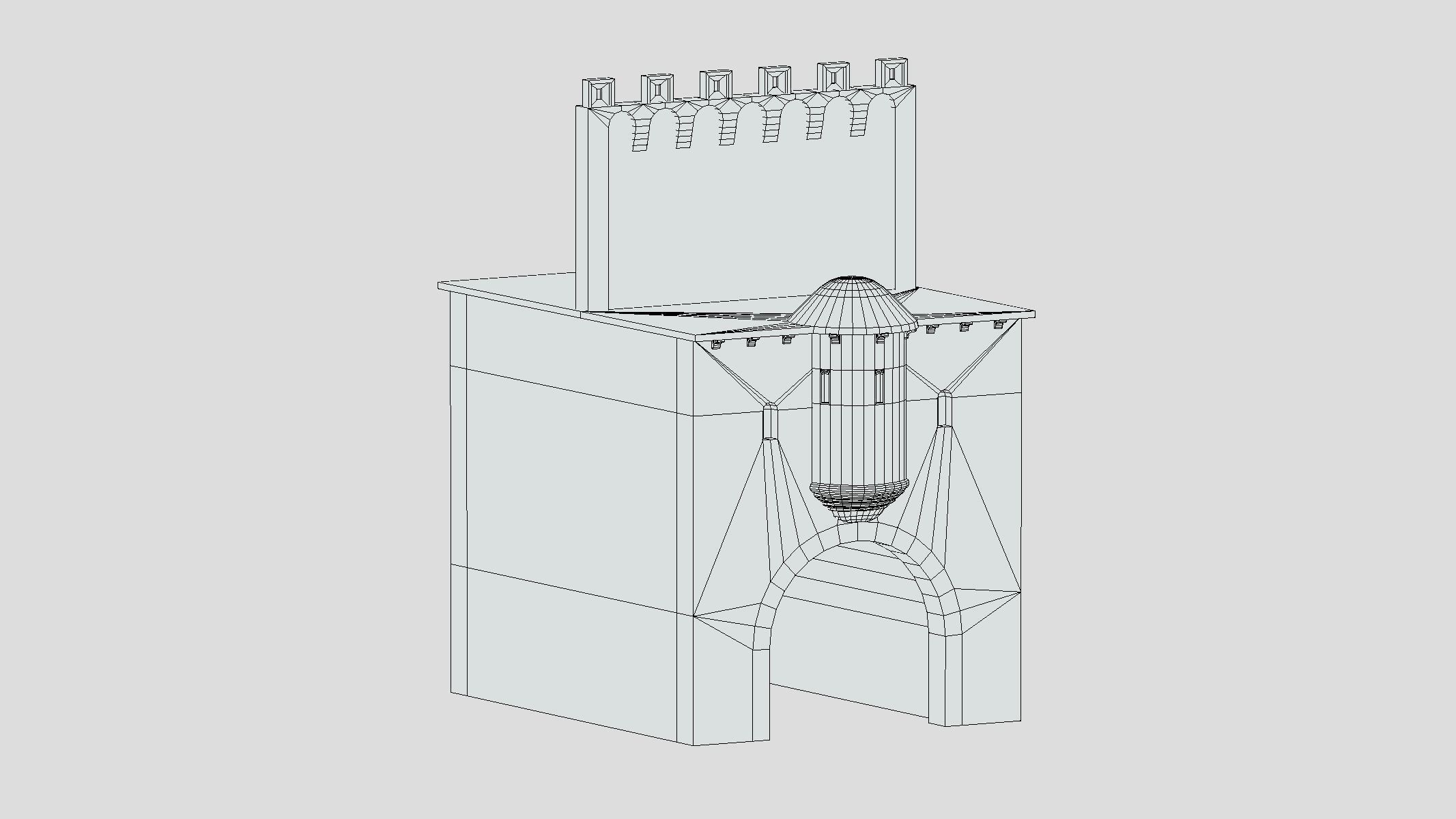 Castle Medieval Middle Ages 01 Low Poly PBR Realistic Low-poly 3D model_1