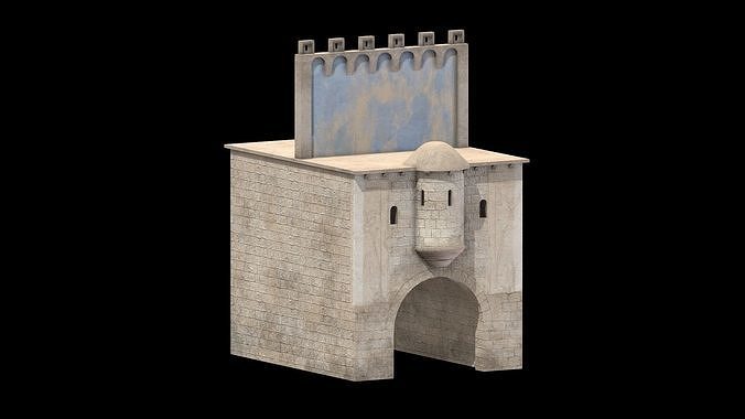 Castle Medieval Middle Ages 01 Low Poly PBR Realistic Low-poly 3D model