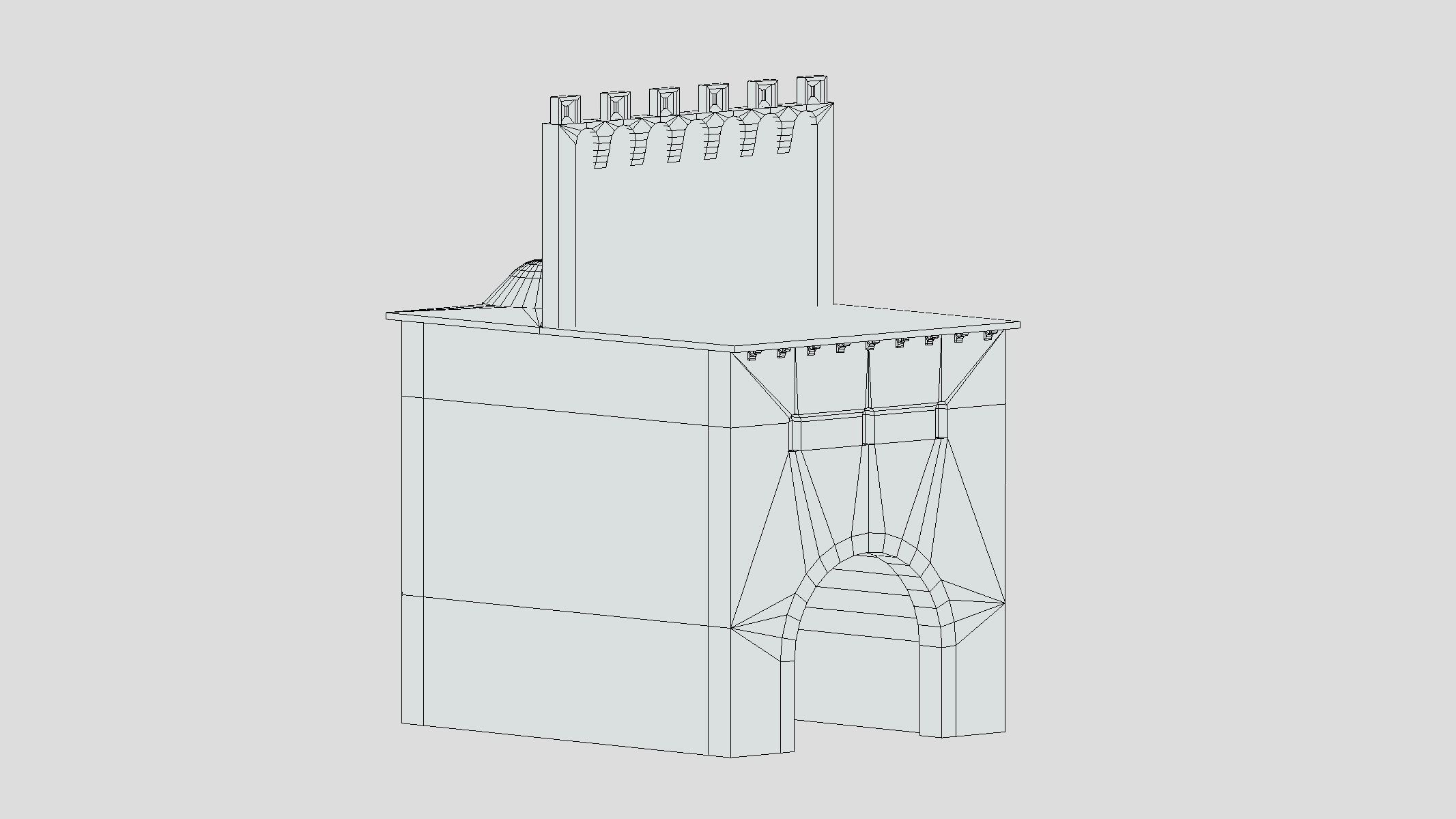 Castle Medieval Middle Ages 01 Low Poly PBR Realistic Low-poly 3D model_7