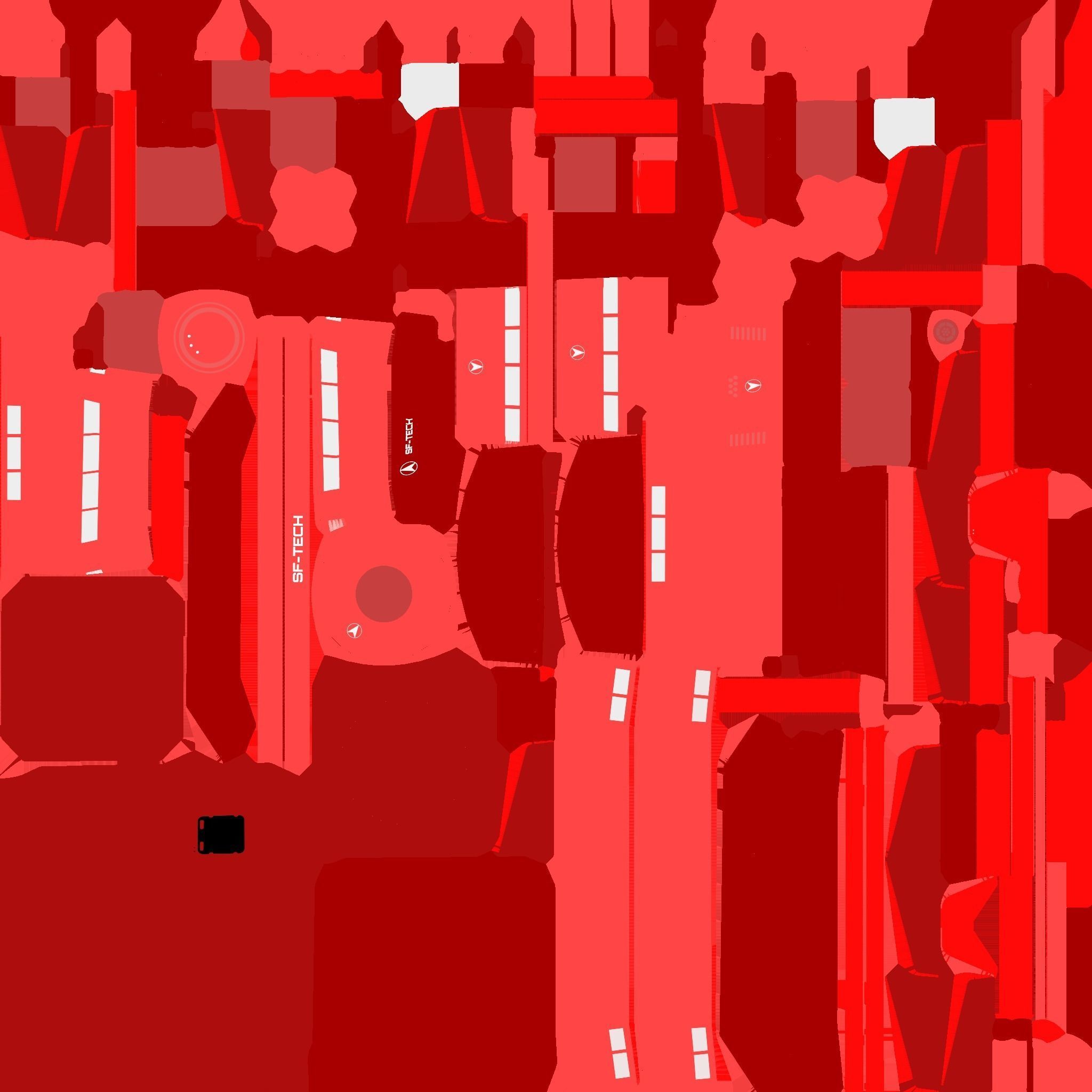 SciFi Facility B05 Red - Sci Fi Exterior Design Low-poly 3D model_23