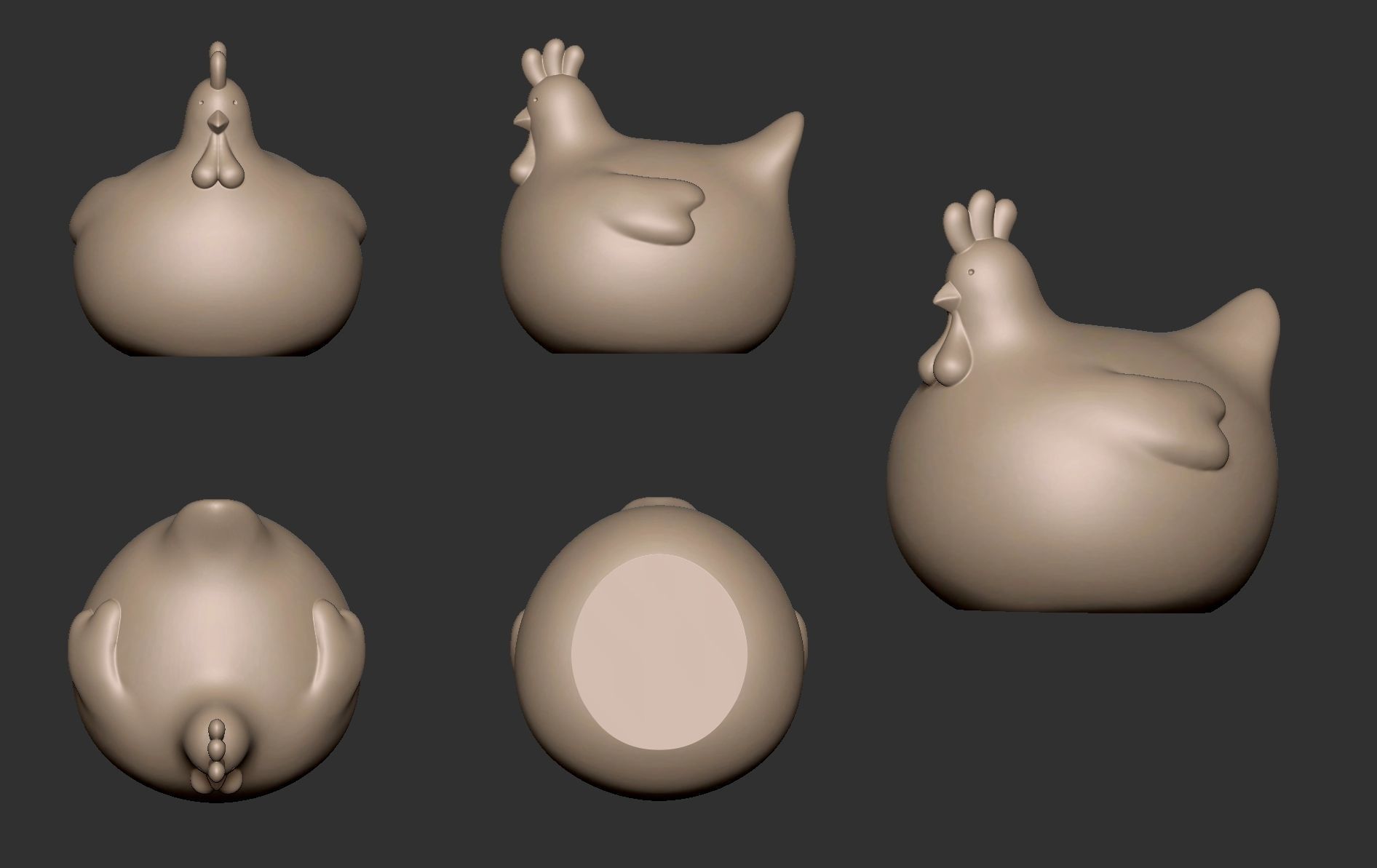 Chonky Chicken 3D print model_2