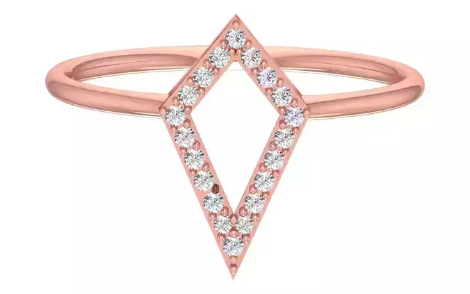 Solitaire Women Light Weight Band Ring