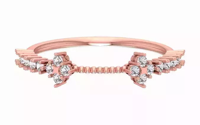 Solitaire Women Light Weight Band Ring