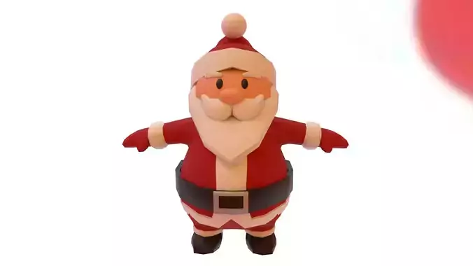 Santa  Claus Low-poly 3D model
