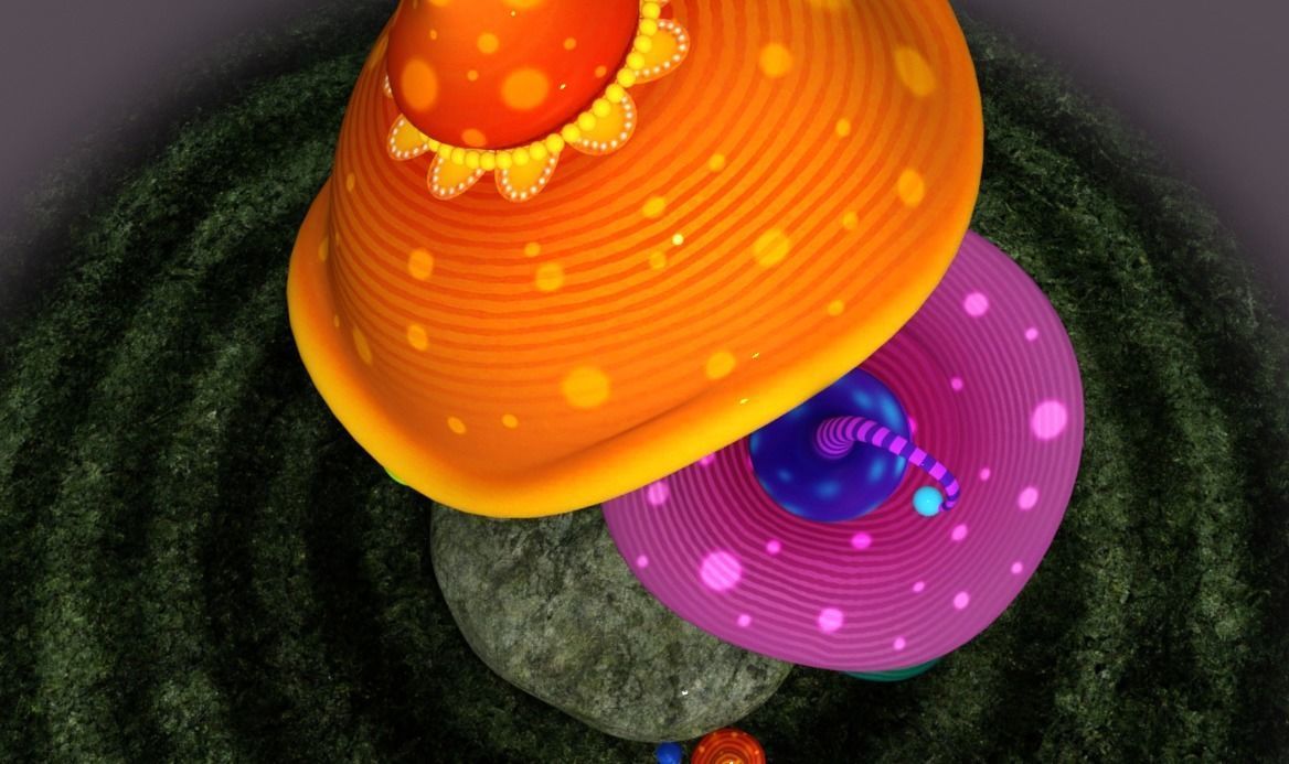 mistical Mushroom Rock 3D model_3