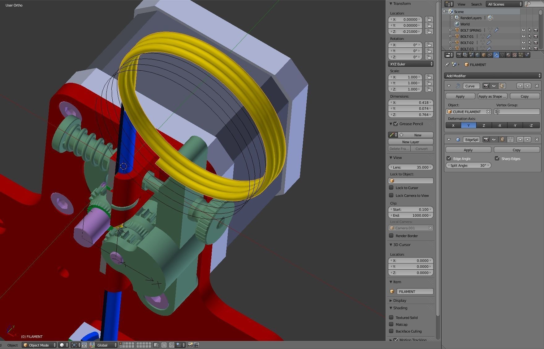 Extruder for 3D printer 3D model_16