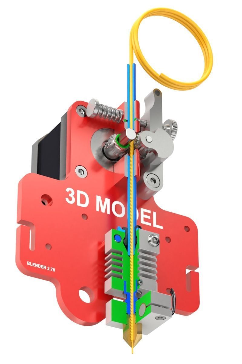Extruder for 3D printer 3D model_1