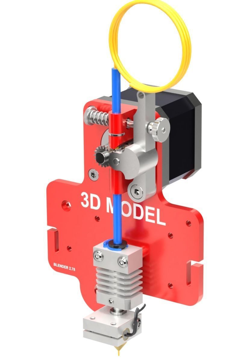 Extruder for 3D printer 3D model_4