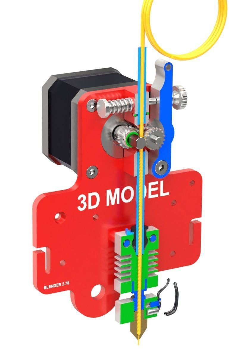 Extruder for 3D printer 3D model_6