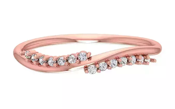 Solitaire Women Light Weight Band Ring