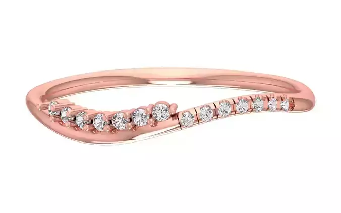 Solitaire Women Light Weight Band Ring