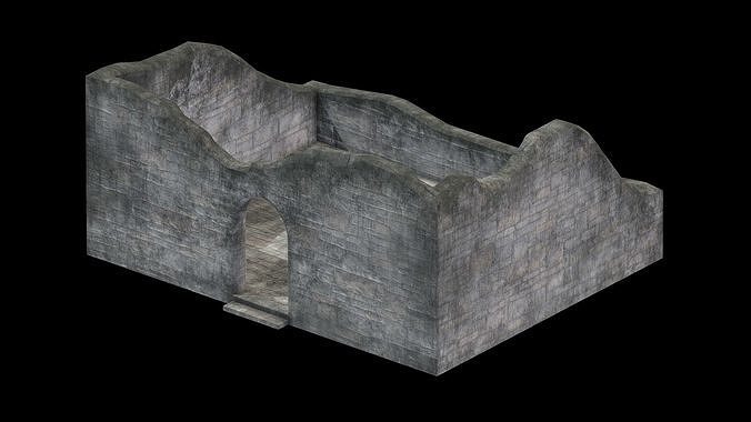 Castle Medieval Middle Ages 03 Low Poly PBR Realistic Low-poly 3D model