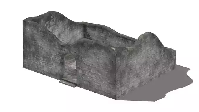 Castle Medieval Middle Ages 03 Low Poly PBR Realistic Low-poly 3D model