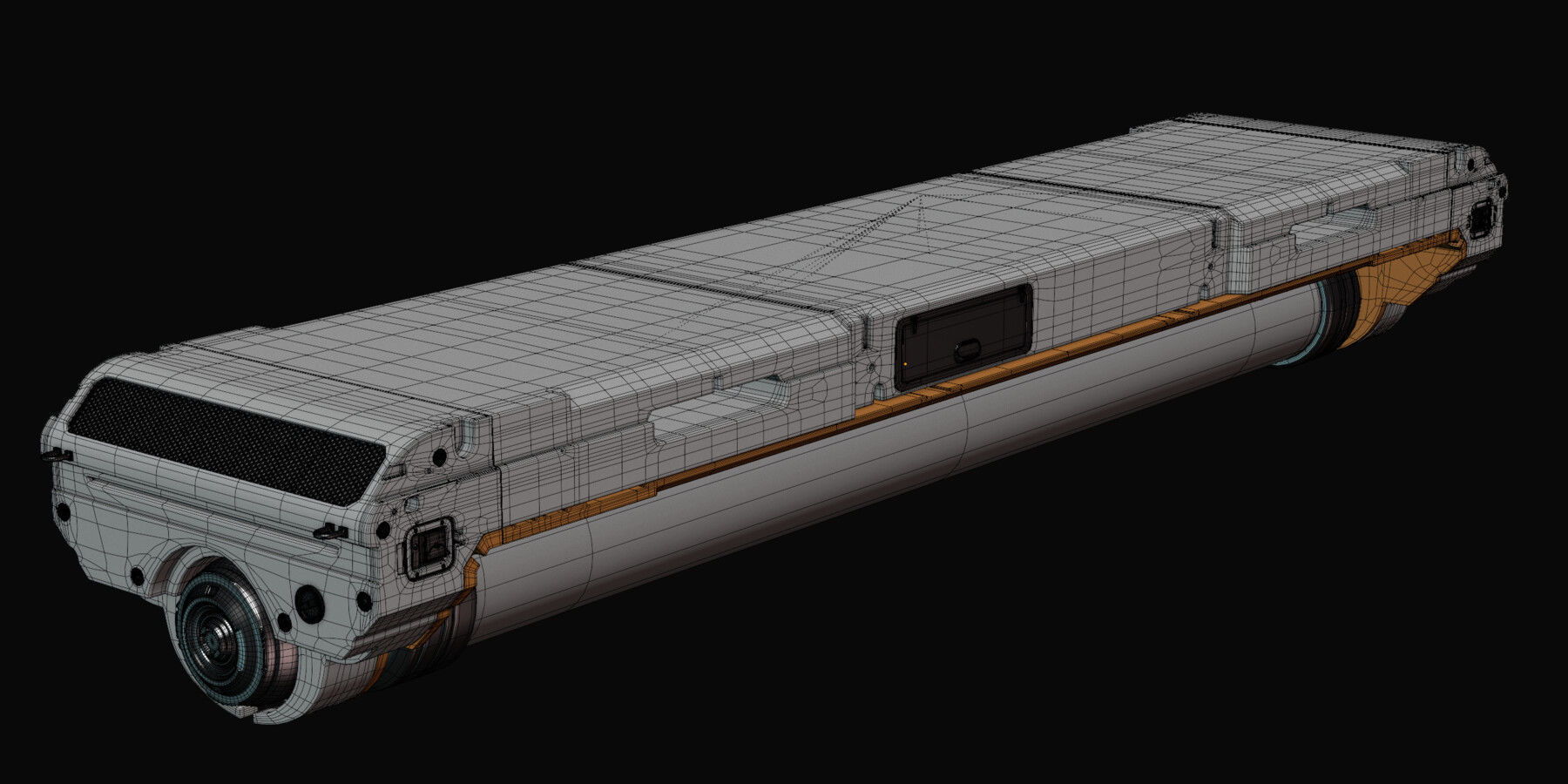 Sci-fi Fluorescent Lamp 3D model_10