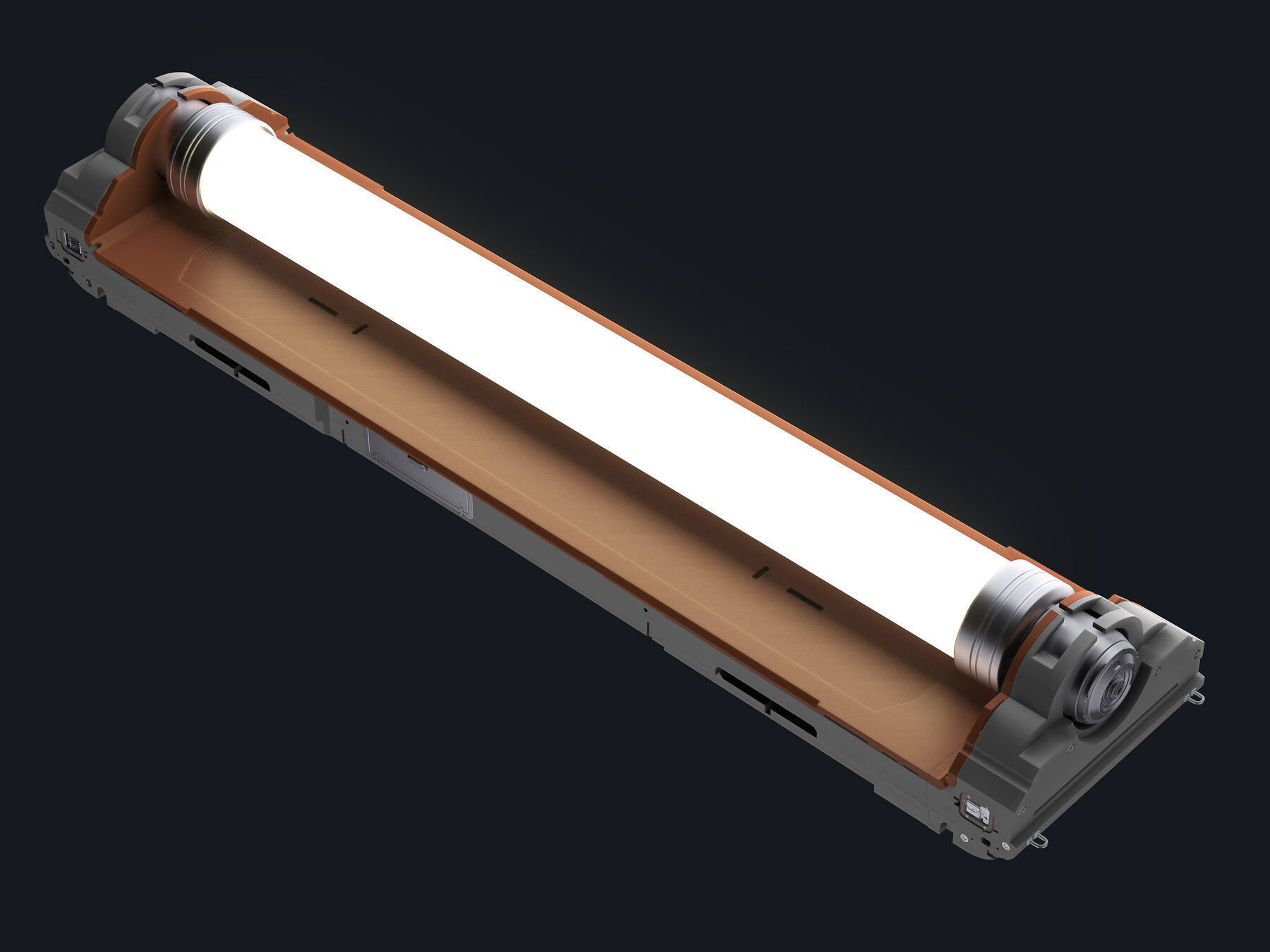Sci-fi Fluorescent Lamp 3D model_1