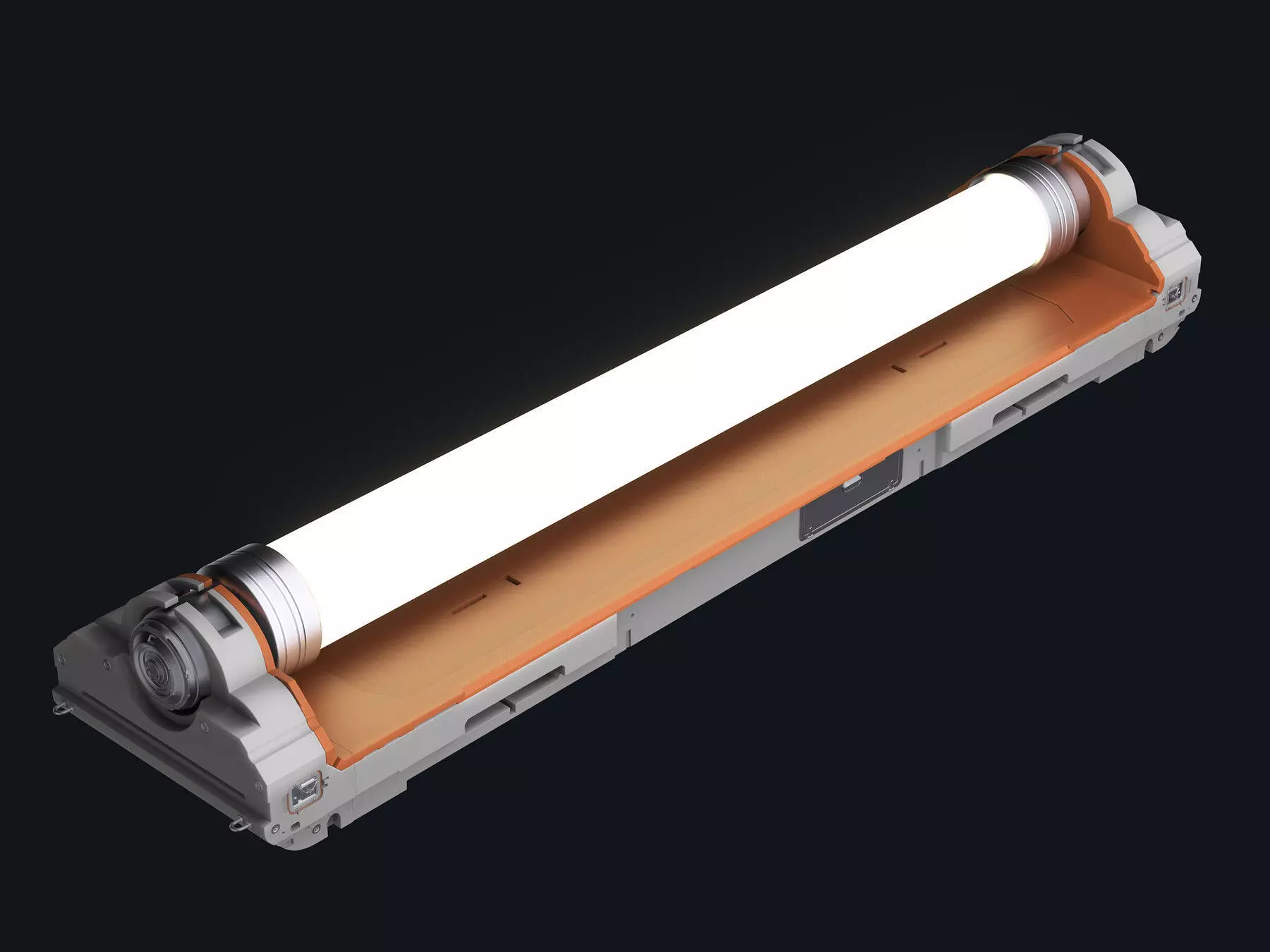 Sci-fi Fluorescent Lamp 3D model_0