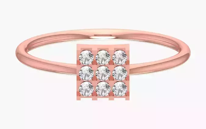 Solitaire Women Light Weight Band Ring