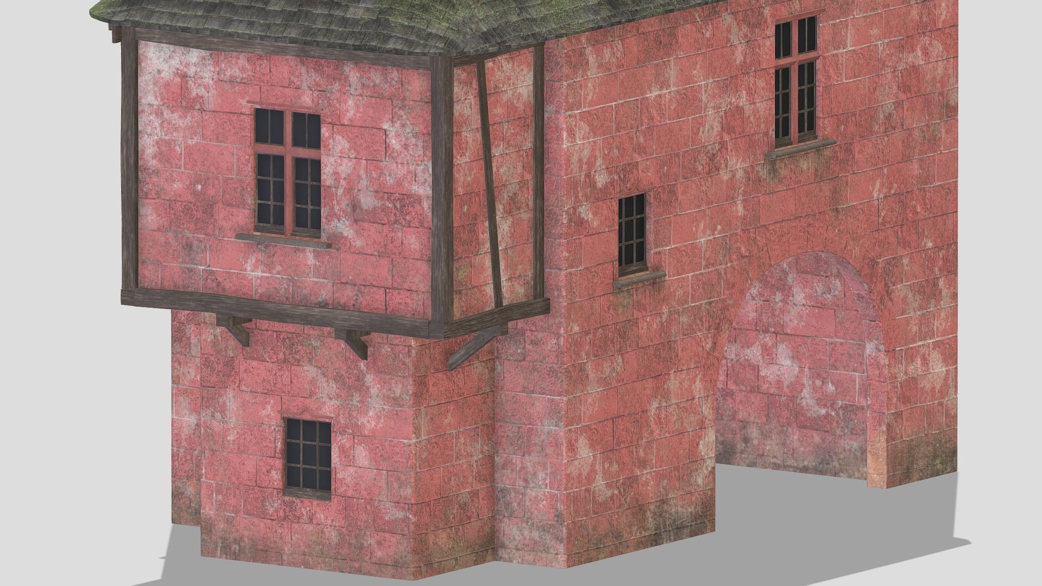 Castle Medieval Middle Ages 04 Low Poly PBR Realistic Low-poly 3D model_5