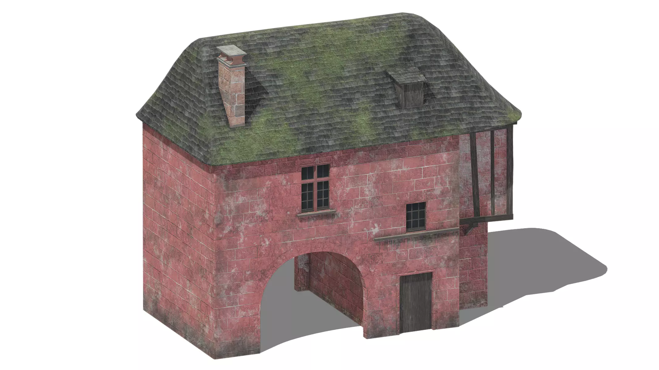 Castle Medieval Middle Ages 04 Low Poly PBR Realistic Low-poly 3D model_0